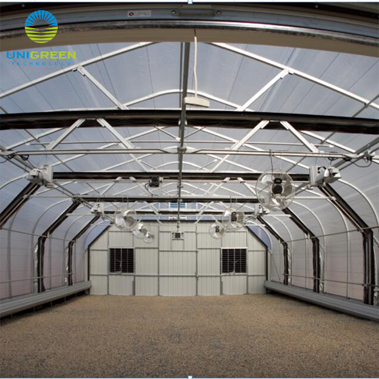 Sigle Span Polycarbonate Panels Light Deprivatin Greenhouse